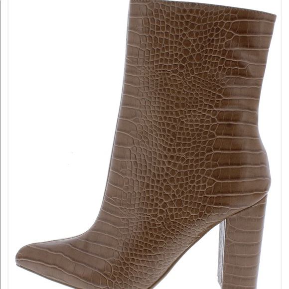 Shoes Size Faux Alligator Tan Bootie Poshmark